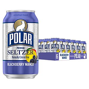 18 pack of Polar Seltzer Water Blackberry Mango