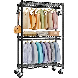 $50.00 – 77″ VIPEK R2 Heavy Duty Adjustable Rolling Clothes Rack $50 + Free S&H