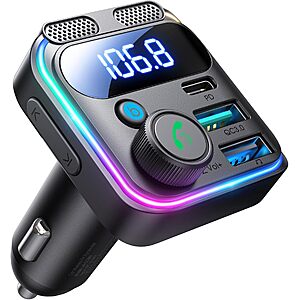 $11.00 – JOYROOM Bluetooth 5.4 FM Transmitter + 84W PD & QC 3.0 USB C Car Charger $11 at Amazon