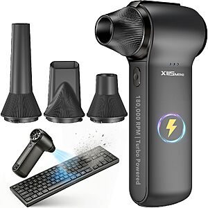 HTAIER Cordless Electric Air Duster in black