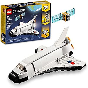 $7.99 – * | 144-pc LEGO Creator 3 in 1 Space Shuttle Building Kit (31134) at Amazon