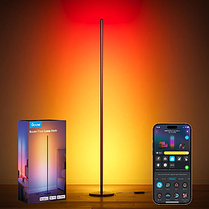 $64.00 – Govee RGBIC Floor Lamp Basic, 1000lm LED Corner Lamp, Black on Sale for $64