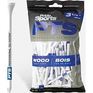 $4.24 – | PrideSports PTS Wood Golf Tees | 75 Count, 3-1/4 Inch at Amazon
