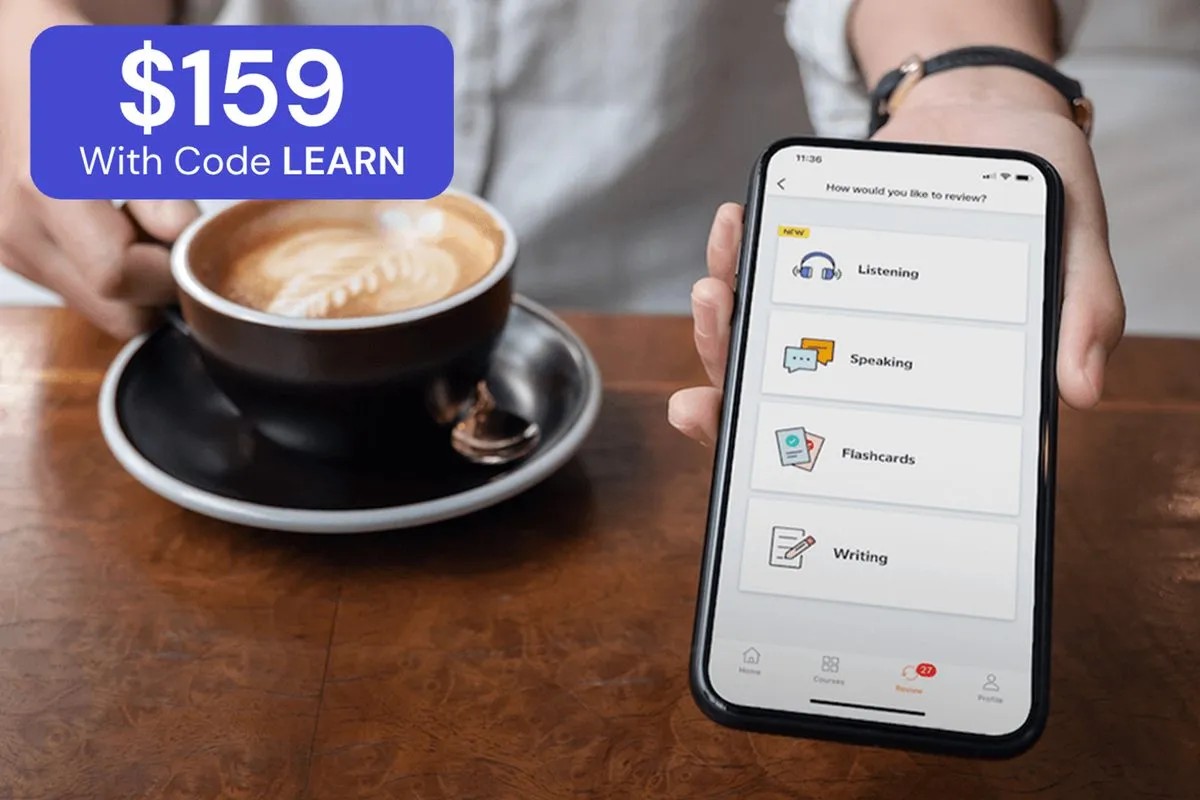 Babbel logo with lifetime subscription offer