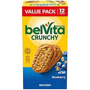 $5.24 – SnS, AC  | 12-Pack 1.76-Oz Belvita Breakfast Biscuits (Blueberry) at Amazon