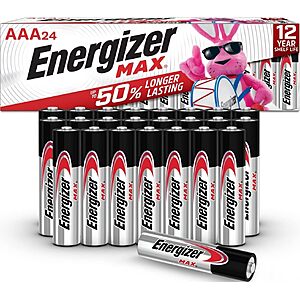 $7.05 – 24-Pack Energizer Max AAA Alkaline Batteries  & more w/ S&S + Free Shipping w/ Prime or on $35+