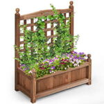$39.49 – Costway Solid Wood Planter Box with Trellis Now at Lowest Price Ever on Walmart