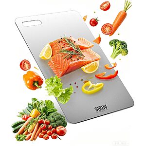 $4.99 – 12.6″ x 8″ Titanium Cutting Board on Sale for + Free Shipping w/ Prime or on $35+