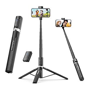 Fuloview 72 inch Selfie Stick Tripod with wireless Bluetooth remote