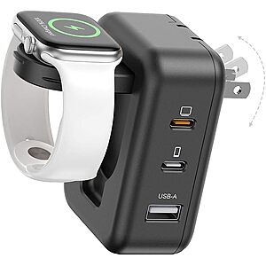 Tinetton 4-in-1 Foldable Wall Charger in black or white