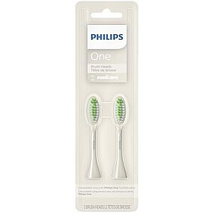 $4.40 – SnS, AC * | 2-Count Philips One by Sonicare Brush Heads (White) at Amazon
