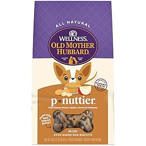 4 packs of Old Mother Hubbard Peanut Butter Flavor Mini Dog Biscuits