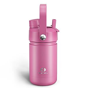 $4.99 – ENCOOL 12-Oz Kids Insulated Stainless Steel Water Bottle w/ Straw (Turkish Rose)  + Free Shipping w/ Prime or on $35+
