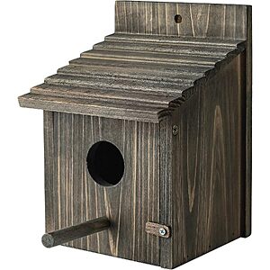 $9.99 – Wood Hanging Birdhouse w/ Perch & Opening Panel (Brown)  + Free Shipping w/ Prime or on $35+