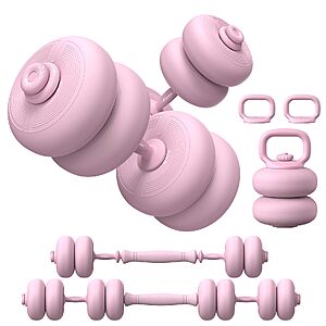 $65.00 – MERACHC Adjustable Dumbbells (8-22lbs Pink) $65 + Free S/H