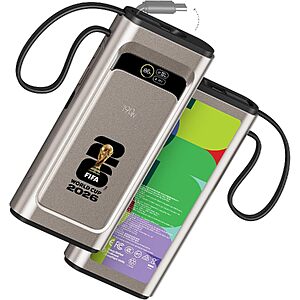 $33.99 – Wagon International 2026 FIFA 20000mAh 190W 3-Port USB-C Power Bank w/ Built-In Cable & IPS Display – Lowest Price Ever at Amazon