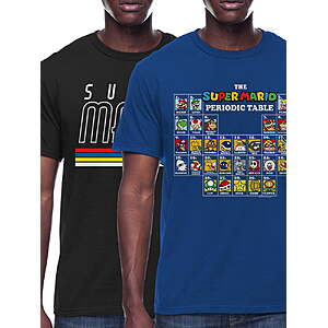 $8.99 – 2 pack, Super Mario Bros Bundle Pack Short Sleeve Graphic Tee at Lowest Price Ever on Walmart