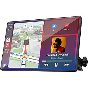 $55.99 – Topexplore 9″ Carplay Screen w/ Touch, Bluetooth, Mirror Link, Voice Control, Hands-Free Calling