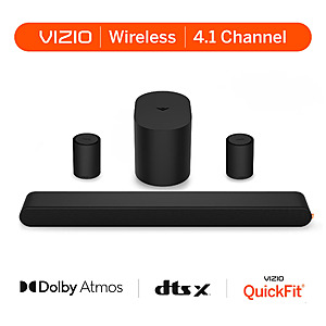 $33.60 – Regional VIZIO 4.1-Channel 30″ Soundbar System w/ Dolby Atmos, Wireless Surround Speakers & Wireless Subwoofer (SV410XW-0905)  + Free Shipping w/ Walmart+ or on $35+