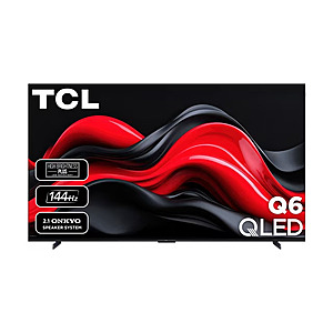 $999.91 – TCL 98″ Q6 Class 4K UHD HDR QLED Smart TV with Google TV – Select Locations