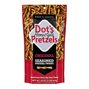 $9.14 – SnS, AC  | 2 × 16-Oz Dot’s Homestyle Pretzels Seasoned Pretzel Twists (Original) at Amazon