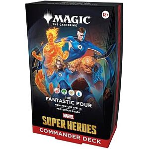 $39.99 – | Magic: The Gathering | Marvel Super Heroes Commander Deck – The Fantastic Four (100-Card Deck + Accessories) at Amazon