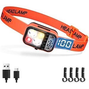 $5.39 – * | DARKBEAM USB-C Rechargeable LED Headlamp at Amazon