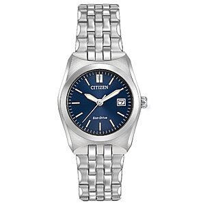 $175.00 – Citizen Women’s Eco-Drive Corso Classic Watch in Stainless Steel, Blue Dial (Model: EW2290-54L) $175