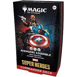 $51.99 – | Magic: The Gathering | Marvel Super Heroes Commander Deck – Avengers Assemble (100-Card Deck + Accessories) at Amazon