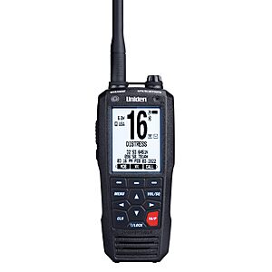$139.99 – : Uniden MHS338BT Floating Marine VHF Radio, 6W GPS/Bluetooth, IPX8, NOAA Alerts at Amazon