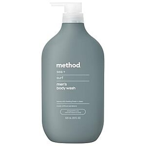 $36.00 – SnS, AC $36* | 4 × 28-Oz Method Men Body Wash (Sea + Surf) at Amazon