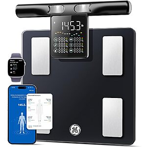 $59.79 – GE 8-Electrode Smart Bluetooth Digital Weight Scale with 5.3″ Handle Display + Free Shipping