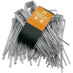 $9.99 – * | 100-Pk WAENLIR 6″ Galvanized Garden Stakes for Weed Barrier, Turf, Sod & Fencing at Amazon