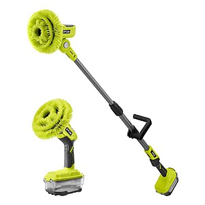 $99.00 – RYOBI ONE+ 18V Cordless Telescoping Power Scrubber with ONE+ 18V Cordless VORTEX Power Scrubber — Now $99 at Home Depot