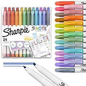 $7.55 – SnS, AC * | 24-Count Sharpie S-Note Creative Markers Pastel Highlighters at Amazon