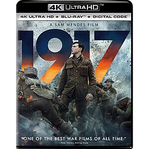 $12.99 – 1917 4K UHD + Blu Ray + Digital at Amazon.com or Gruv.com (Extra 15% Off for New Gruv Account)