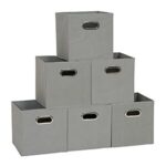 $14.30 – : Household Essentials Fabric Storage Bins, Dove Gray, Set of 6