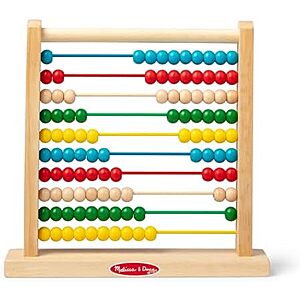 $8.49 – | Melissa & Doug Abacus Classic Wooden Toy with 100 Colorful Beads at Amazon