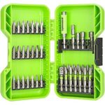 $6.99 – * | 40-Pc Greenworks Impact-Rated Hex Shank Screwdriver Bit Driving Set at Amazon
