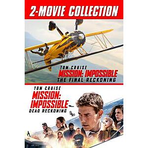 $9.98 – Mission: Impossible: Dead Reckoning (2023) + Mission: Impossible: The Final Reckoning (2025) (4K UHD Digital Films)  via AppleTV