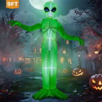 $31.80 – : Joyfy 9FT Halloween Inflatable Alien, Built-in LED Lights, Outdoor Yard Decor at Walmart.com