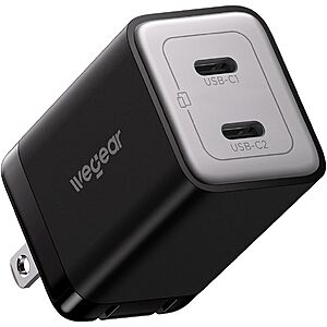 $9.99 – Wegear 45W Dual USB-C GaN Fast Charger – + Free Shipping w/ Prime or on $35+