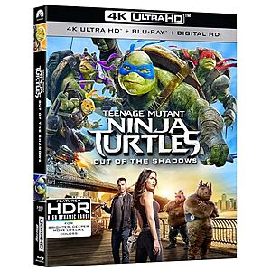 $8.49 – | Teenage Mutant Ninja Turtles: Out of the Shadows (4K UHD + Blu-ray + Digital) at Amazon