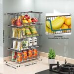 $22.74 – 4 Pcs Stackable Wire Baskets,Pantry bin,14.57″L x 7.09″W x 5.12″H at Lowest Price Ever with Code 7T60YC6N on Amazon