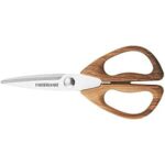 $5.99 – NEW, Prime  | Farberware Kitchen Shears with Stainless Steel Blades and Faux Wood Handle at Amazon