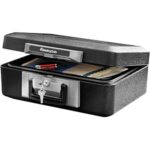 $30.47 – Resale  | SentrySafe Fireproof Safe Box with Key Lock, 6.3 x 15.3 x 12.1 Inches (Used – Like New) at Amazon