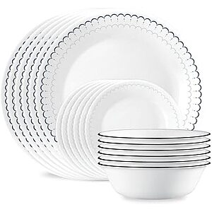 $45.59 – * | Corelle Vitrelle 18-Pc Service for 6 Dinnerware Set at Amazon