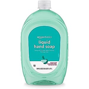 $3.11 – Prime, SnS * | 50-Oz Amazon Basics Liquid Hand Soap Refill (Mango & Coconut Water) at Amazon