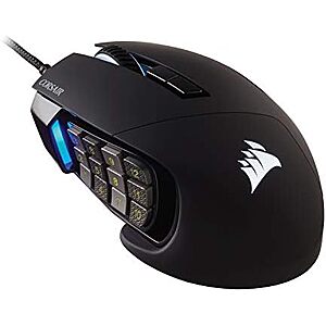 $49.99 – * | Corsair Scimitar RGB Elite MOBA/MMO 18000 DPI Optical Wired Gaming Mouse at Amazon