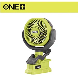 $19.97 – Ryobi ONE+ 18V Cordless 4″ Clamp Fan (Tool Only) at Record Low Price of  + Free Shipping on Home Depot